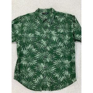 Stoic 100% Cotton Short Sleeve Button Down Shirt‎ (Men's Large) Green